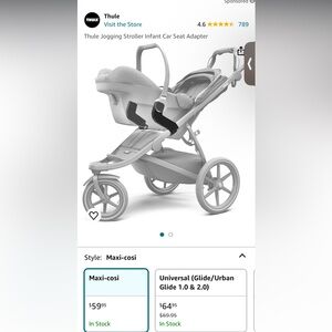 THULE urban glide car seat adapter - new in box